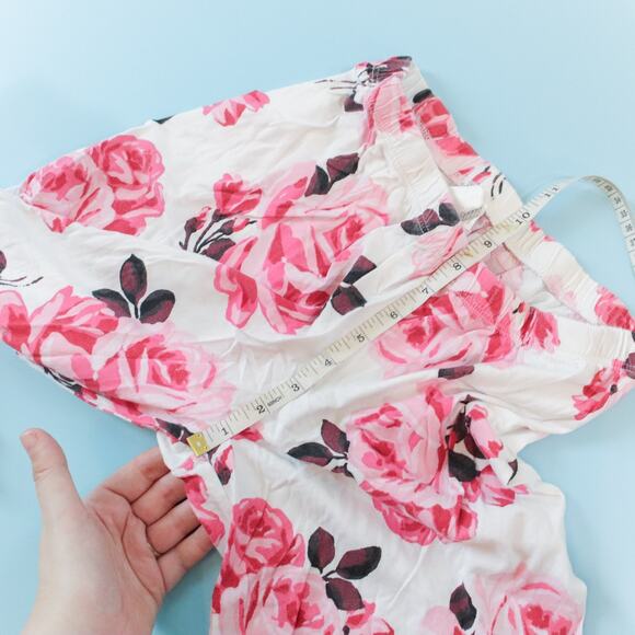 Kate Spade New York Rose Print White Pink Matching Pajama Set Size XSmall Preppy - Picture 5 of 12